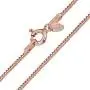 14K Rose Gold Plated on 925 Sterling Silver 1.3 mm Curb Chain Necklace Length 18'' inch / 45 cm (18)