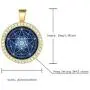 Tetragrammaton Pentacle Necklace & Pendant with 3mm Tennis Chain Cubic Zircon Necklace,Men Women Amulet Statement Jewelry, Wiccan Magical Star Satanism Pendant Necklace