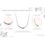 Femme Luxe 0.25 cttw White and Black Diamond Pendant Necklace for Women, 925 Sterling Silver, 18inch Chain, Hypoallergenic, Dainty Design, Gift Ready Jewelry