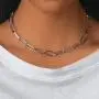 Avanlin Punk 6mm Paperclip Link Chain Necklace Silver Plated1 Layer Necklaces Jewelry for Women and Girls