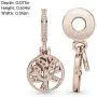 Pandora Jewelry Family Heritage Dangle Cubic Zirconia Charm in Pandora Rose Pandora Jewelry Family Heritage Dangle Cubic Zirconia Charm in Pandora Rose