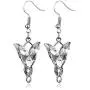 Sterling Silver plated Cubic Zirconia White Lord of the ring Fairy princess Dangle Earring Sterling Silver plated Cubic Zirconia White Lord of the ring Fairy princess Dangle Earring