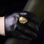 Gold Lion Head Design Stainless Steel Rings for Men Boys Jewelry Chic Punk Animal