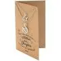 Quan Jewelry Handmade Mother Daughter Necklace, Mermaid Tail Pendant with Swarovski Crystals, Set of 2 Necklaces, Inspirational Quote with Greeting Card