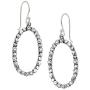 Silpada Oval Glitz Beaded Open Drop Earrings with Crystals in Sterling Silver