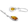 Ian and Valeri Co. Amber Sterling Silver Small Teardrop Earrings