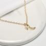 TseanYi Boho Moon Star Choker Necklace Tiny Gold Star Pendant Necklace Chain Jewelry Fashion Short Chain Necklaces Jewelry for Women and Girls (Gold)