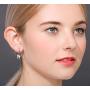 Diamond Cut Small Hoop Earrings With CZ Butterfly Charm Dangle Drop Earrings for Women Teen Girls Cartilage Sensitive Ear S925 Sterling Silver Cute Tiny Animal Hypoallergenic Piercing Jewelry Gifts