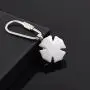 zeqingjw Cremation Keychain Jewelry for Ashes Firefighter Urn Keychain with Crystal Fire Keepsake Pendant for Men Women Memorial Ash Locket