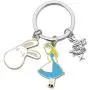 HN HNHB Disney Keychain Alice in Wonderland Gifts for Friend Sister Nice Alice Fans Halloween Thanksgiving Day Christmas Memorial Day Gift