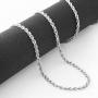 Nuragold 10k White Gold 1.8mm Rope Chain Diamond Cut Pendant Necklace, Womens Mens Jewelry 14'' 16'' 18'' 20'' 22'' 24'' 26'' 28'' 30''