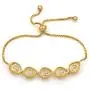 WeimanJewelry Cubic Zirconia CZ Wedding Bridal Pear Cut Adjustable Teardrop Chain Bracelet for Women Lady