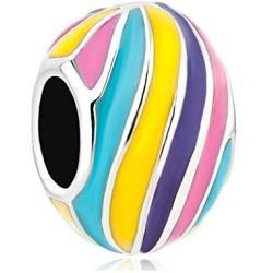 LilyJewelry Easter Colorful Faberge Egg Charm Bead for Bracelet