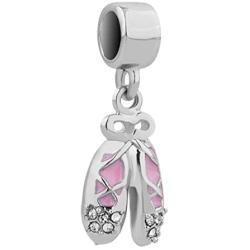Casa De Novia Jewelry Ballet Dancer Girl Dress Charm Ballerina Dangle Bead for Snake Chain Bracelet