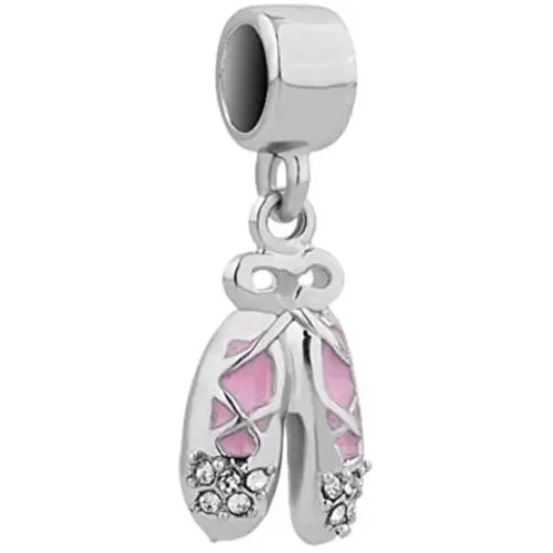 Casa De Novia Jewelry Ballet Dancer Girl Dress Charm Ballerina Dangle Bead for Snake Chain Bracelet