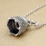 RechicGu Vintage Silver Victorian Wonderland 3D Tea Pot Party Steampunk Necklace Goth