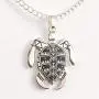 Happy Kisses Sea Turtle Necklace for Women - Tribal/Native Black and Silver Pendant – Cute Message Card About Floating at Sea – Great Gift for Girls and Kids– 18” Chain Happy Kisses Sea Turtle Necklace for Women - Tribal/Native Black and Silver Pendant – Cute Message Card About Floating at Sea – Great Gift for Girls and Kids– 18” Chain