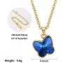 nichowy 2PCS Dainty Crystal Pendant Necklace with Birthstone Crystal 18K Gold/Silver Tone Necklace for Women Girls Jewelry Memorial Gifts for Valentines Day/Anniversary Day