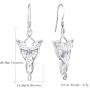 JO WISDOM Women Arwen Evenstar Earrings,925 Sterling Silver Leverback Dangle & Drop Earrings with 5A Cubic Zirconia,Elvish Jewelry for Women