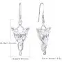 JO WISDOM Women Arwen Evenstar Earrings,925 Sterling Silver Leverback Dangle & Drop Earrings with 5A Cubic Zirconia,Elvish Jewelry for Women