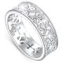 DAOCHONG Nickel-Free 925 Sterling Silver Good Luck Irish Love Trinity Woven Celtic Knot Band Ring for Women, Size 5 6 7 8 9 10 11