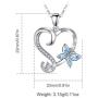 LOVEON Sterling Silver Butterfly Necklace Heart Pendant with Cubic Zirconia Butterfly Jewelry Gifts for Women Girls Girlfriend, 18 Inches