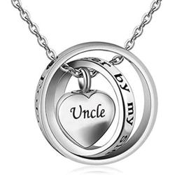 Jesse Ortega Urn Necklace of Ashes No Longer by My Side Forever in My Heart Keepsake Cremation Jewelry Memorial Stainless Steel