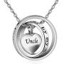 Jesse Ortega Urn Necklace of Ashes No Longer by My Side Forever in My Heart Keepsake Cremation Jewelry Memorial Stainless Steel