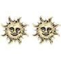 Retro Flaming Sun Earrings Smile Sun Face Hook Earrings