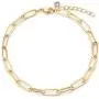 WEARON Dainty Gold Link Chain Bracelet for Women 14K Gold Plated Simple Delicate Cable Link Chain Handmade Minimalist Jewelry Retro Personality Bracelet Adjustable Thin Cuban Link Chain Paperclip