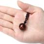 Top Plaza Natural Healing Crystal Stone Pendant Necklace Round Gemstone Beads Pendant Necklaces with Nylon Cord 26 Inch