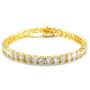 BLICHAIN Tennis Chain Necklace Bracelet 18K Gold Silver Bling Bling Luxury Iced Out Chain 5MM with Cubic Zirconia Stones Hip Hop Jewelry for Men and Women 7inches to 24inches