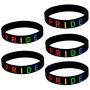 Dynec Pride Bracelet, Silicone Wristbands, Support LGBTQ, Rainbow Color (1, 2, 5, and 10 Packs Available)