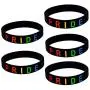 Dynec Pride Bracelet, Silicone Wristbands, Support LGBTQ, Rainbow Color (1, 2, 5, and 10 Packs Available)