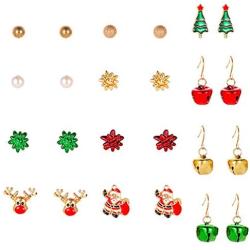 Christmas Earrings for Women,Christmas Stud Earrings for Girls Thanksgiving Xmas Holiday JewelryChristmas Earrings for Womens Girls,Thanksgiving Xmas Jewelry Dangle Earrings Set