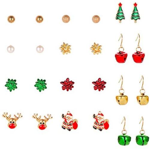 Christmas Earrings for Women,Christmas Stud Earrings for Girls Thanksgiving Xmas Holiday JewelryChristmas Earrings for Womens Girls,Thanksgiving Xmas Jewelry Dangle Earrings Set