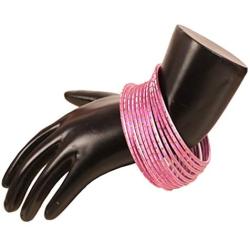 Touchstone New Colorful 2 Dozen Bangle Collection Indian Bollywood Alloy Metal Textured Designer Jewelry Special Large Size Bangle Bracelets Set of 24 for Women