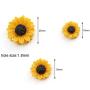 NX Garden 12PCS Yellow Sunflower Girasoles Daisy Flowers Resin Flatback Cabochon with Hole for Necklace Earrings Ring Bracelet Handmade DYD 3 Size
