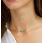 Awanka Boho Choker Necklace Chain Silver Turquoise Pendant Necklaces Beaded Necklace Jewelry for Women and Girls