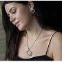 Multi Ring - Cubic Zirconia (CZ) beautiful Pendant Necklace & Earrings Jewelry Set for Women