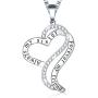 Ado Glo Mother’s Day Sister Gifts, Always My Sister Forever My Friend Love Heart Pendant Necklace, Fashion Jewelry for Women and Girls, Her Christmas Anniversary Birthday Present from Brother, Friend