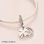 Pandora Jewelry Lucky Four-Leaf Clover Dangle Cubic Zirconia Charm in Sterling Silver