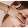 Love Friendship Bracelet Bangle Gold Rose Gold Silver with Cubic Zirconia Stones Stainless Steel Hinged Jewelry with Crystal Oval Bracelet Birthday Present for Her Women Teen Girls