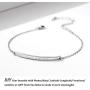 ChicSilver Customized Bar Bracelet 925 Sterling Silver Personalized Engraved Initial Name Link Bracelet Delicate Friendship Bracelet Minimalist Jewelry Birthday Gift