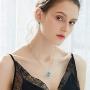Neckce Cute Sea Turtle Pendant Necklace Earrings Sets Created Blue Opal Necklace Animal Jewelry for Women