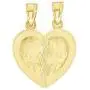 Ice on Fire Jewelry 10k Solid Gold Breakable Best Friends Heart Pendant Ice on Fire Jewelry 10k Solid Gold Breakable Best Friends Heart Pendant