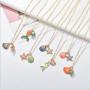 5pcs Pendant Necklaces for Kids Girls Mermaid Starfish Conch Pendants Tiny Gold Plated Play Necklace Jewelry Party Favors Gifts for Little Girls Daughter