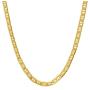 The Bling Factory 3mm-12mm 14k Yellow Gold Plated Flat Mariner Chain Necklace or Bracelet
