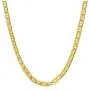The Bling Factory 3mm-12mm 14k Yellow Gold Plated Flat Mariner Chain Necklace or Bracelet The Bling Factory 3mm-12mm 14k Yellow Gold Plated Flat Mariner Chain Necklace or Bracelet