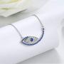 Aurora Tears 925 Sterling Silver Evil Eye Necklace/Ring Women Amulet Jewelry Crystal Lucky Proective Eyes Birthday Jewellery